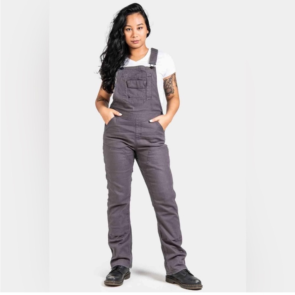 Dovetail Workwear Freshley Overalls Heavyweight grey Canvas -10/32